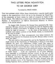 Two letters from Ngaati-Toa (Ngāti Toa) to Sir George Grey