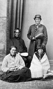 Two Ngāti Toa chiefs and their wives